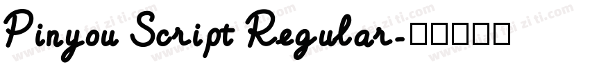 Pinyou Script Regular字体转换